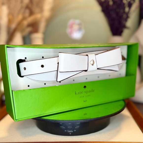 NWT! Kate Spade Off White Bow Accent Belt - Picture 3 of 8